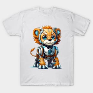 Cartoon lion robots. T-Shirt, Sticker. T-Shirt